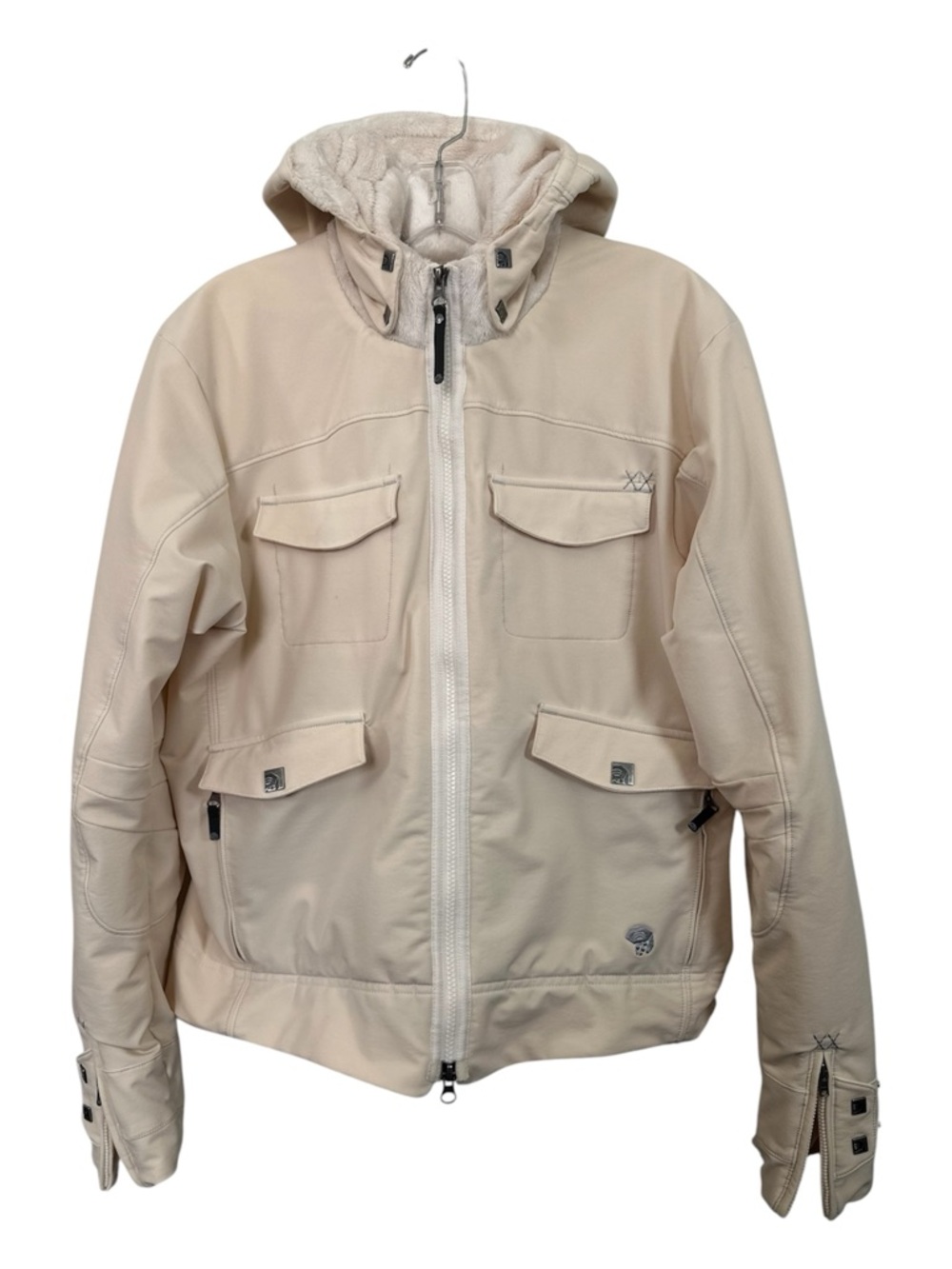 Mountain Hardwear Women's Beige Hooded Ski Jacket